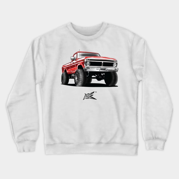 ford f250 obs truck red Crewneck Sweatshirt by naquash